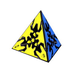 Qiyi Gear Pyraminx Negro