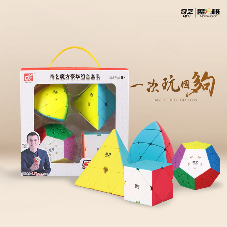 Qiyi Paquete Mastermorphix, pyraminx, megaminx y skewb Colored 1 Qiyi Paquete Mastermorphix pyraminx megaminx y skewb Colored
